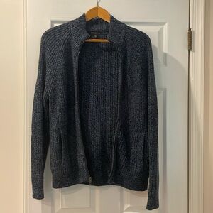 Blue Chunky Knit Cardigan